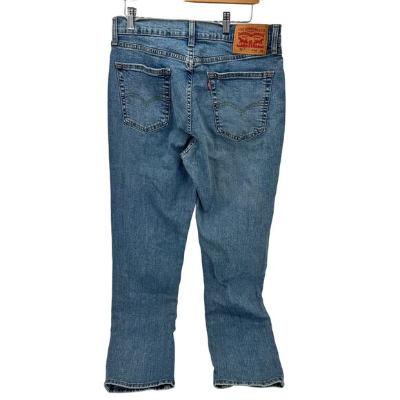 Levi's 511 Jeans Mens 34x34 (33x33 ACTUAL) Slim Fit Blue Denim Faded Wash - Picture 3 of 9